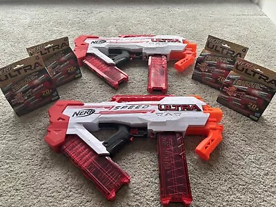 Buy TWO Nerf Ultra Speed Gun Blaster + 100x Darts!! 🌟NEW Used Twice Briefly!🌟 • 29.99£