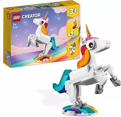 Buy LEGO Creator 3 In 1 Magical Unicorn Toy To Seahorse Peacock, Rainbow...  • 15.90£