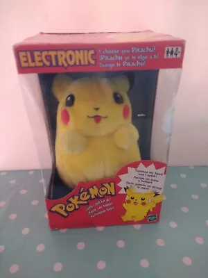 Buy Pokémon I Choose You Pikachu Electronic Talking Light Up Plush Toy (Hasbro 1998) • 29.99£