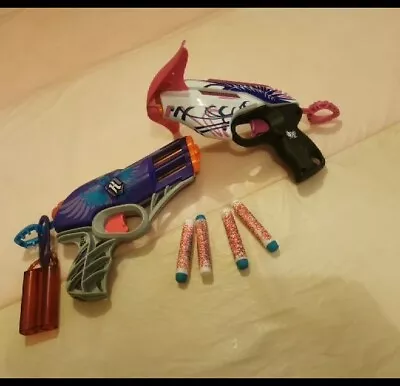 Buy 2 X Girls Purple Nerf Rebelle Guns And Darts Toy  • 10£