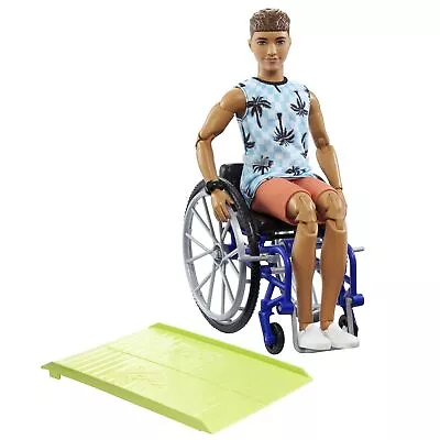 Buy Barbie - Ken Doll With Wheelchair & Ramp (Hjt59) (US IMPORT) TOY NEW • 37.32£