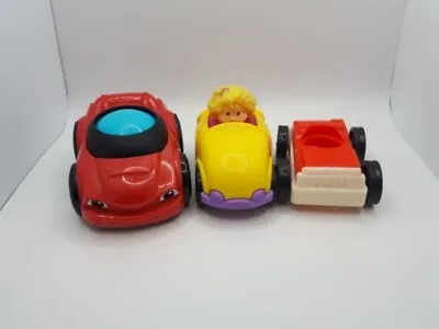 Buy Fisher-Price Vintage Little People Vehicles Cars & Lil Zoomers Racing Car - VG C • 5.99£