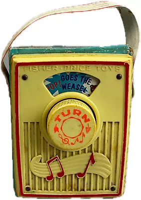 Buy Fisher Price - Pop Goes The Weasel - Radio Pocket Music Box - Vintage • 4.99£