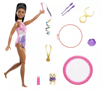 Buy Barbie Brooklyn Gymnast Doll & Playset With Fashion Doll Toy New With Box • 31.37£