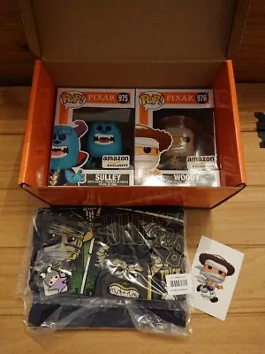 Buy LARGE TEE Funko Pop! Pixar Halloween Amazon Collectors Box 976 Woody 975 Sulley. • 19.99£
