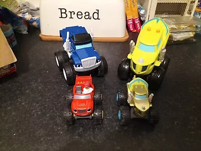 Buy 4 Blaze And The Monster Machines Vehicles 2 Push N Go + 2 Diecast • 19.99£