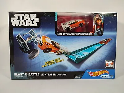 Buy Hot Wheels Star Wars Blast & Battle Lightsaber Launcher Luke Skywalker Car - New • 11.99£