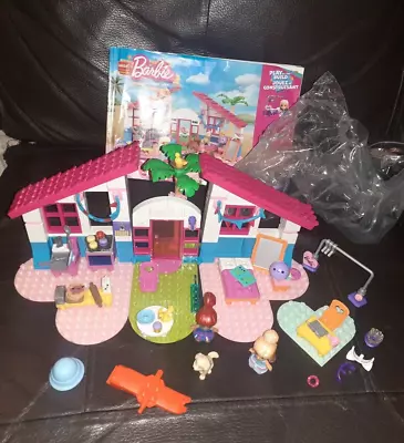Buy Barbie MEGA BLOKS Malibu House Building Set Complete With Instructions P&Pinc • 12.99£