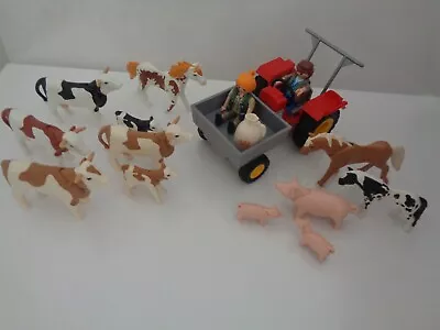 Buy Playmobil Farm Tractor Animals And Figures Cows Pigs Horses • 20£