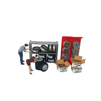 Buy 1/64 Garage Diorama Rims Store Set For Hot Wheels Greenlight Matchbox Cars Set10 • 32.27£