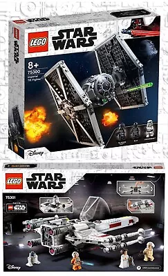 Buy Lot Of 2 X Star Wars Lego Kits X-Wing Fighter 75301 & Tie Fighter 75300 Sealed • 99.99£