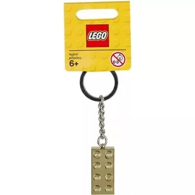 Buy Lego 850808 Gold 2x4 Stud Brick Keyring / Keychain • 6.99£