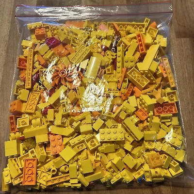 Buy 500g Bag Of Lego Mixed Bricks & Parts Yellow Orange Red • 10£