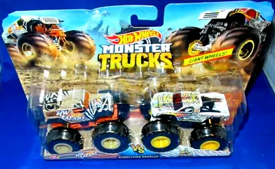 Buy Monster Trucks Giant Wheels Hw Safari Vs Wild Streak Demolition Doubles 2020 • 20.45£