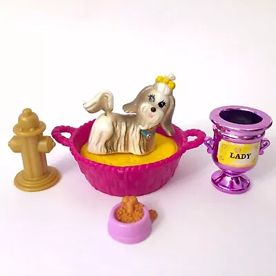 Buy Vintage 90s Kenner 🐾 Littlest Pet Shop Lively Shih Tzu With Puppy Nest Set Dog • 22£