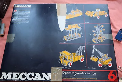 Buy Vintasge 1974 Meccano Metal Construction Set Number 6 Hardly Used • 49.95£