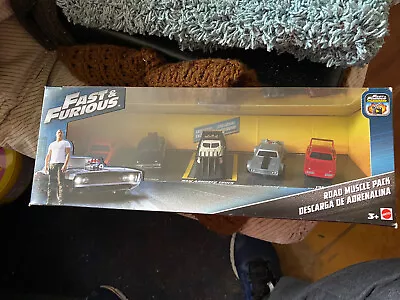 Buy The Fast And The Furious Road Muscle Pack 1:55 Diecast Vehicles 5-Pack FCW66 • 59.99£