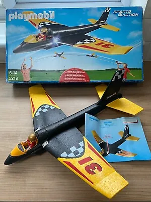 Buy Playmobil 5219 Air Glider Plane Vintage Toy With Pilot Figure & Lights • 32.99£