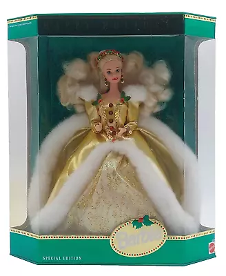 Buy 1994 Happy Holidays Barbie Doll (Blonde) / Special Edition / Mattel 12155 / NrfB • 62.34£