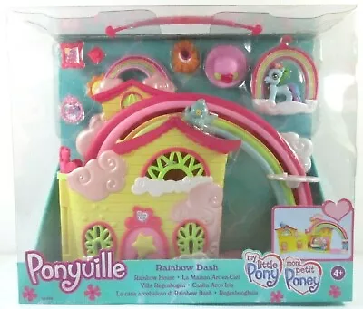Buy 2007 Hasbro My Little Ponyville Rainbow Dash House Rainbow House • 143.88£