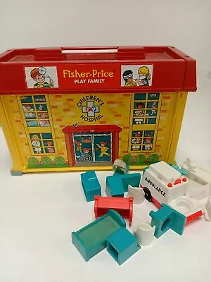 Buy Vintage Rare Fisher Price Play Family Children's Hospital With Accessories   • 9.99£