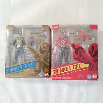 Buy Power Rangers Samurai Shinkenger S.H.Figuarts Figure Gold Red Set BANDAI W/BOX • 149.91£