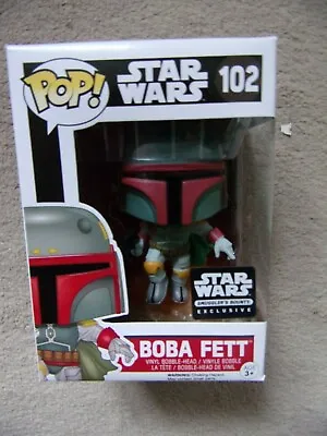 Buy Star Wars Funko Pop Boba Fett #102 Smugglers Bounty Exclusive + Pop Protector  • 40£