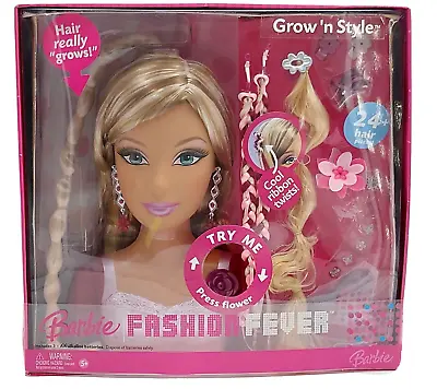 Buy Barbie Fashion Fever Hairstyle Head - Grow 'n Style Hair Styling Head / NrfB, Original Packaging • 112.56£