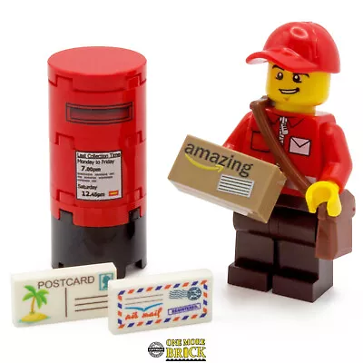 Buy Postman Figure | Post Box Letter/Envelopes | Mailbag/Sack | Genuine LEGO Parts • 11.99£