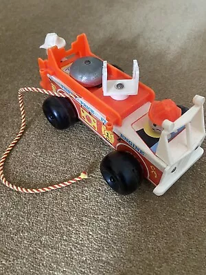 Buy Vintage Fisher Price Fire Engine 720 Pullalong 1968 • 5£
