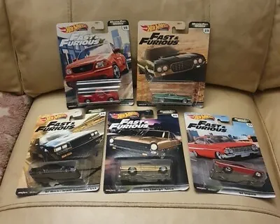 Buy Hot Wheels Premium Fast & Furious Motor City Muscle Set Of 5 Vehicles GBW75 • 23.50£