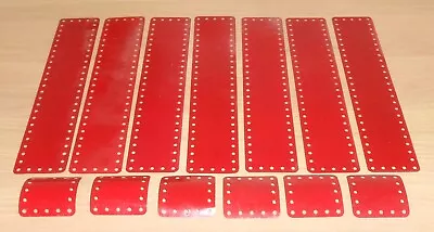 Buy MECCANO PARTS RED  No.197 12.5  STRIP PLATES X 7 & 200 CURVED PLATES X 6 TOT 13 • 9.99£
