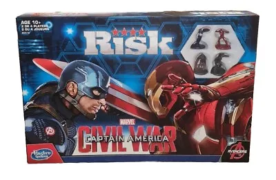 Buy Marvel Risk Civil War Captain America Board Game Avengers Ages 10+ Hasbro • 8.99£
