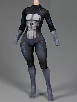 Buy 1/6 Punisher Tight Body Suit For 12  Female Figure Hot Toys Phicen Worldbox • 33.59£