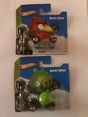 Buy 2 X Hot Wheels HW 2012 Angry Birds Red & Green Minion Vehicles Cars • 21.99£