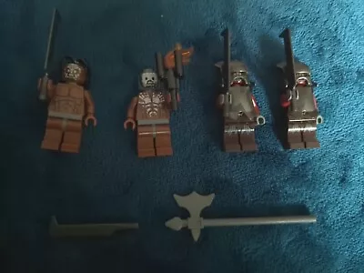 Buy 4 X LEGO LOTR Lord Of The Rings Uruk Hai Orc Minifigures + Accessories _ AFOL • 45.99£