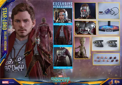 Buy New Hot Toys MMS421 Guardians Of The Galaxy Vol. 2 Star-Lord Deluxe Ver. Figure • 345£