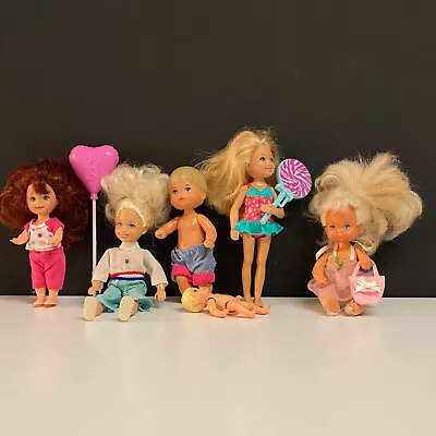 Buy Vintage Mattel Barbie Kelly Chelsea Tommy Crissy Babies Lot + Accessories • 12.49£