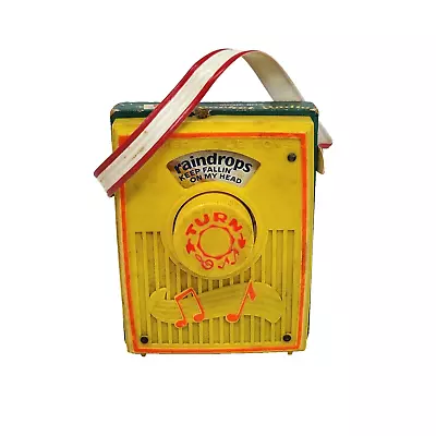 Buy Vintage 1972 Fisher Price Wooden Music Box Pocket Radio Raindrops Works Sound • 19.21£