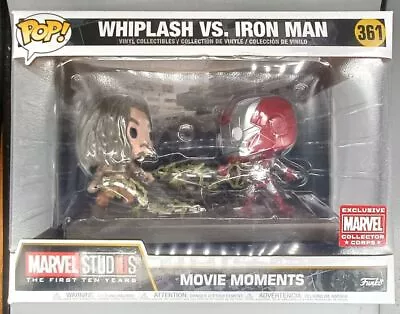 Buy #361 Whiplash Vs- Iron Man Iron Man 2 Movie Moment Marvel Damaged Box Funko POP • 35.99£