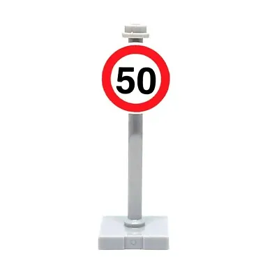 Buy LEGO® 50 Speed Limit Sign Street Road Plate Traffic Light Town Train City Scene • 1.99£