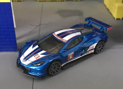 Buy Hot Wheels Corvette C8.R Race Car Blue . Mint. Loose • 3.95£