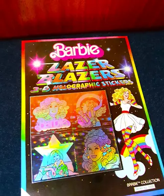 Buy BARBIE - LAZER BLAZERS 3-D Holographic Stickers Set - 1983 Mint Holograms RARE! • 22.95£