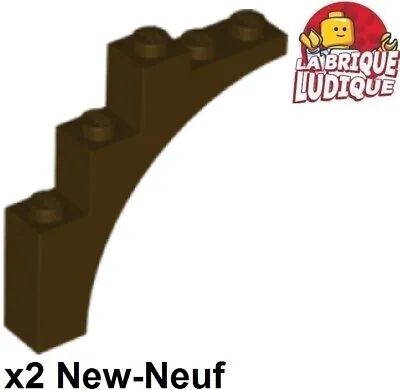 Buy LEGO 2x Brick Brick Arch Continuous Bow 1x5x4 Dark Brown 2339 NEW • 1.28£