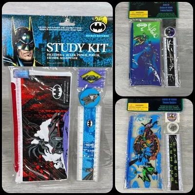 Buy 3x Batman Returns Rare 1993 Michael Keaton, Study Kit, Pencil Case • 39.99£