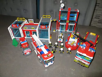 Buy Lego City 7208 Fire Station ( 1pc Missing) & 7213 Fire Rescue Boat - Inc Manuals • 60£