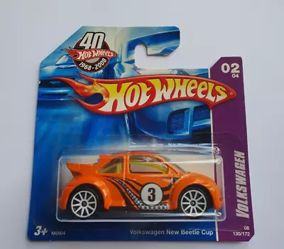 Buy Hot Wheels Volkswagen New Beetle Cup 2008 Short Card Rare And HTF BNIP VW • 5.99£