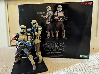 Buy RARE Star Wars ARTFX Kotobukiya Scarif Shoretrooper Twin Pack Complete & Box • 135.99£