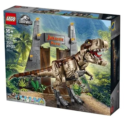 Buy LEGO 75936 Jurassic World Jurassic Park T-Rex Rampage Dinosaur Gates Minifigures • 289.99£