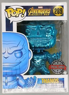 Buy Funko POP #289 Thanos (Blue) Chrome - Marvel Avengers: Infinity War Damaged Box • 9.99£
